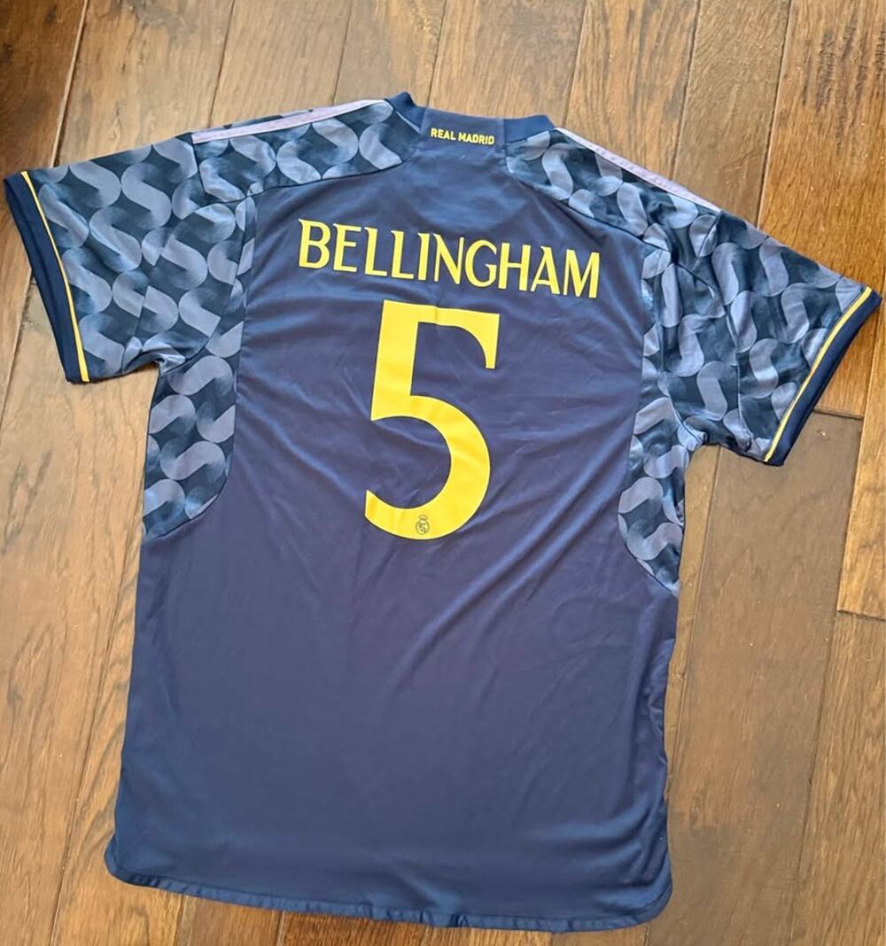 Adidas Real Madrid 2023-24 Away Jersey – Jude Bellingham #5